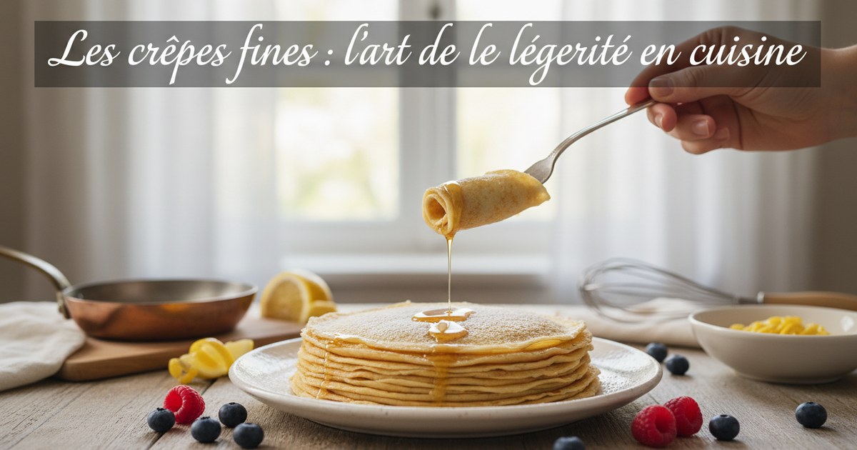 Les crêpes fines : l’art de la légèreté en cuisine