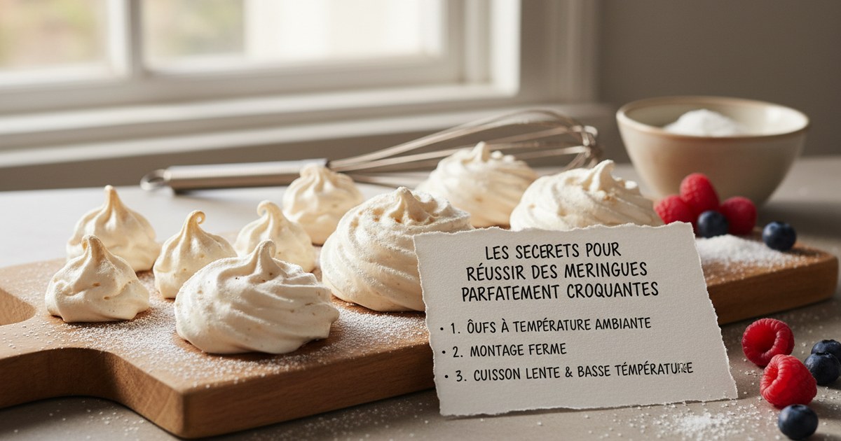 Les secrets pour réussir des meringues parfaitement croquantes