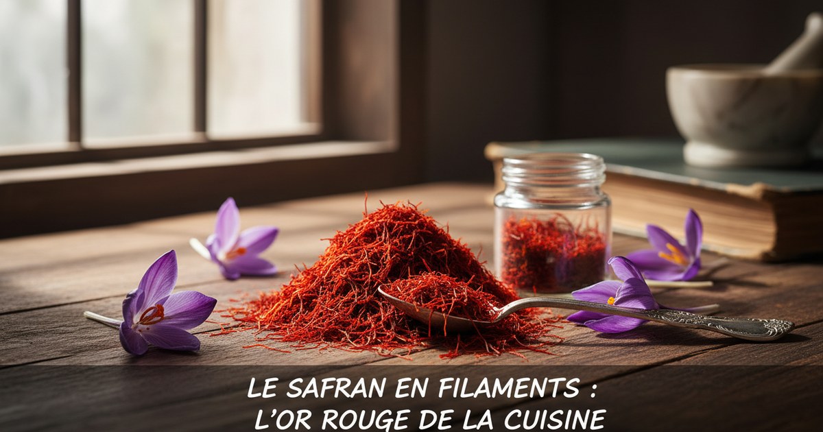 Le safran en filaments : l’or rouge de la cuisine